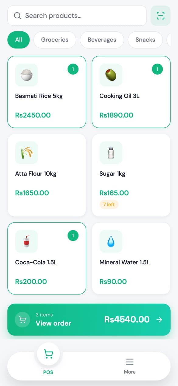 TapnTrade POS on mobile
