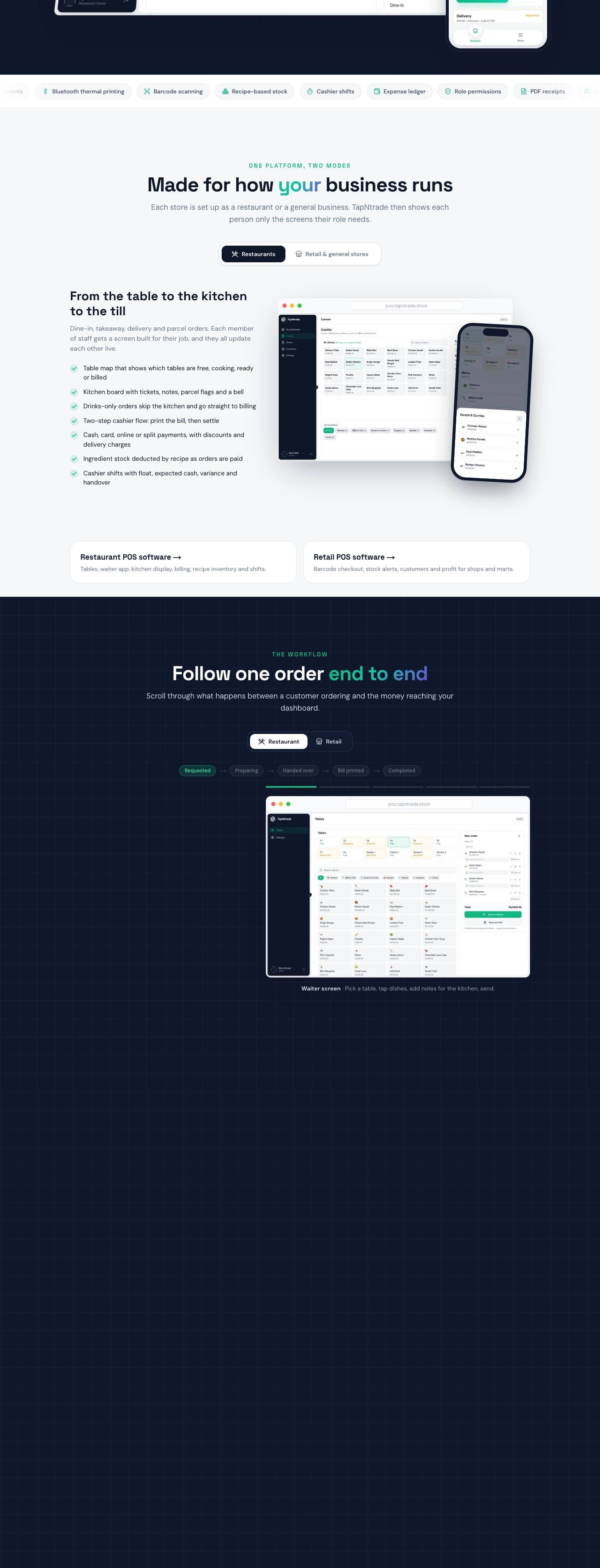 TapnTrade Website screenshot