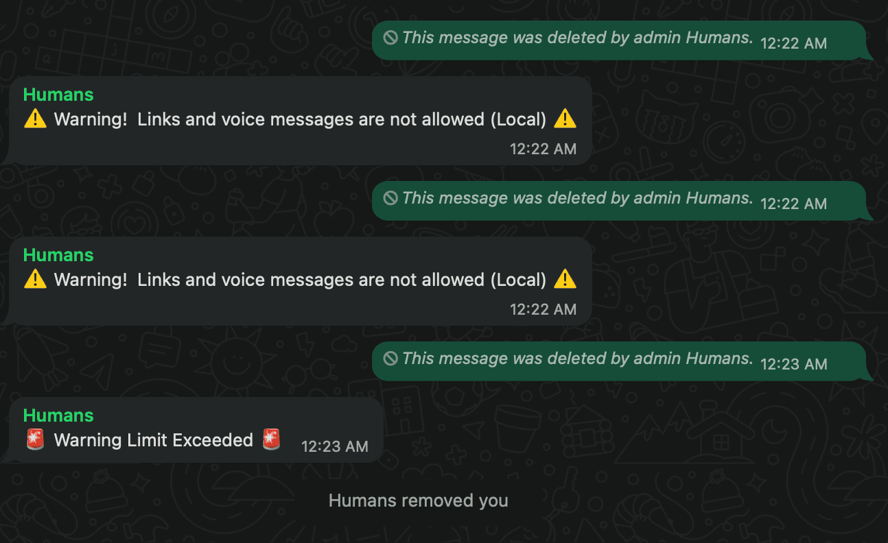 WhatsApp Group Guard screenshot